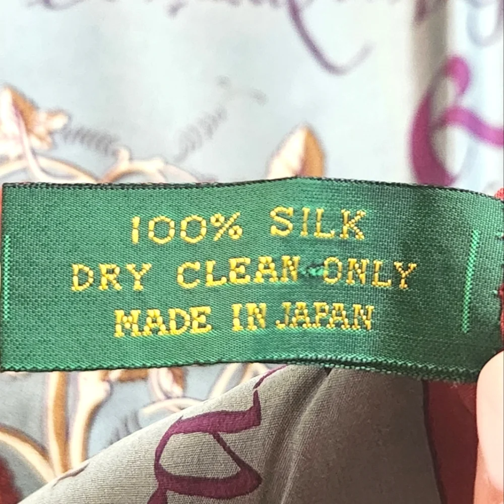 Museum Arts Collection Juraku Heraldic Silk Scarf RARE